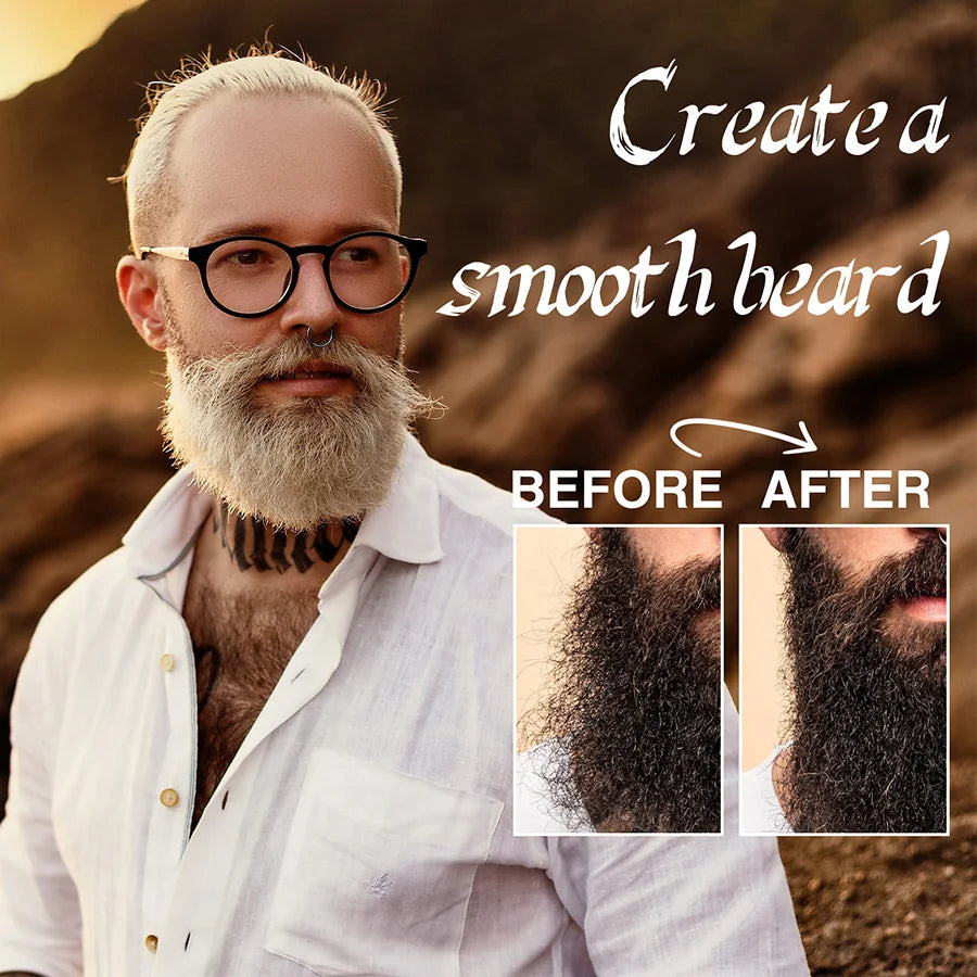 LOCKMIO Natural Moisture Mustaches Cream Beard Balm for Repair Skin Promote Hairs Growth Thickener for Grooming and Caring Beard