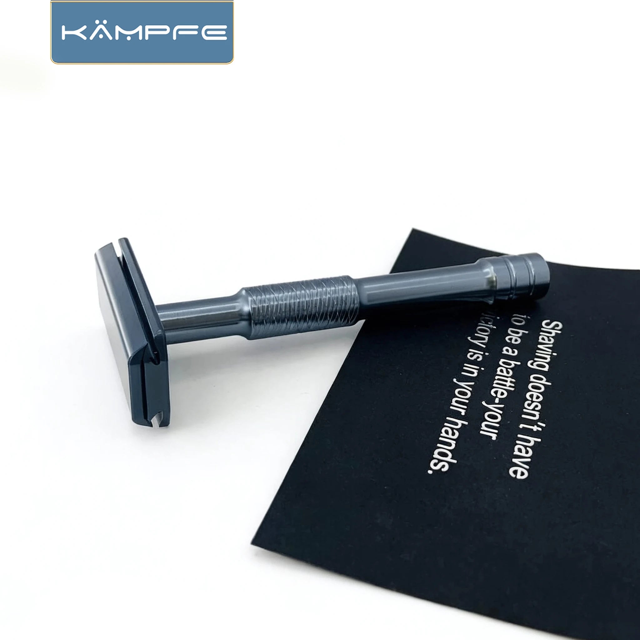 Kampfe Men's Vintage Double-Edged Razor Non-Slip Aluminium Wet & Dry Grooming Shaver for Smooth Shave  5 spare razor blades